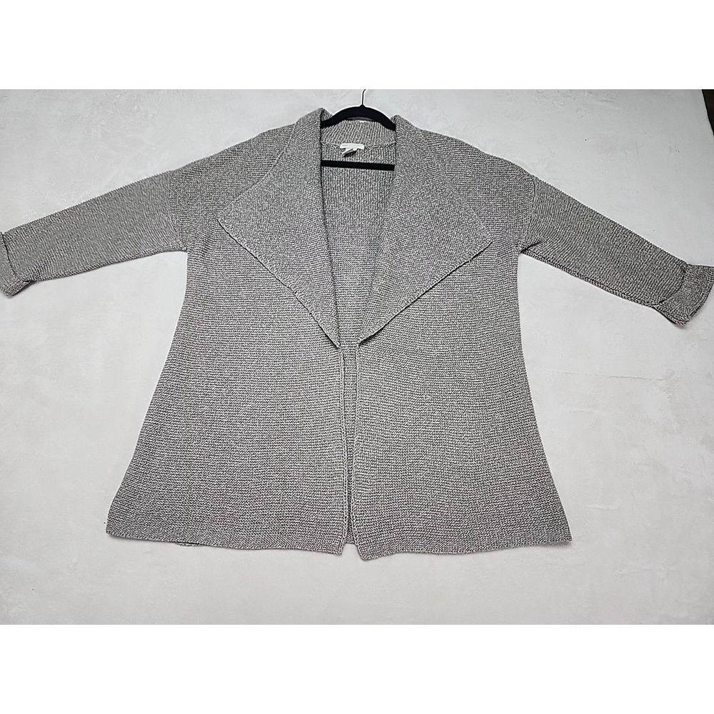 Basic by H&M Open Front Knit Cardigan Sweater Size M/L in Gray